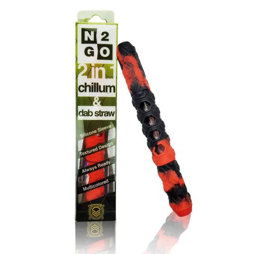Multicolored Silicone Chillum & Dab Straw N2go For Cannabis Concentrates - Heat Resistant