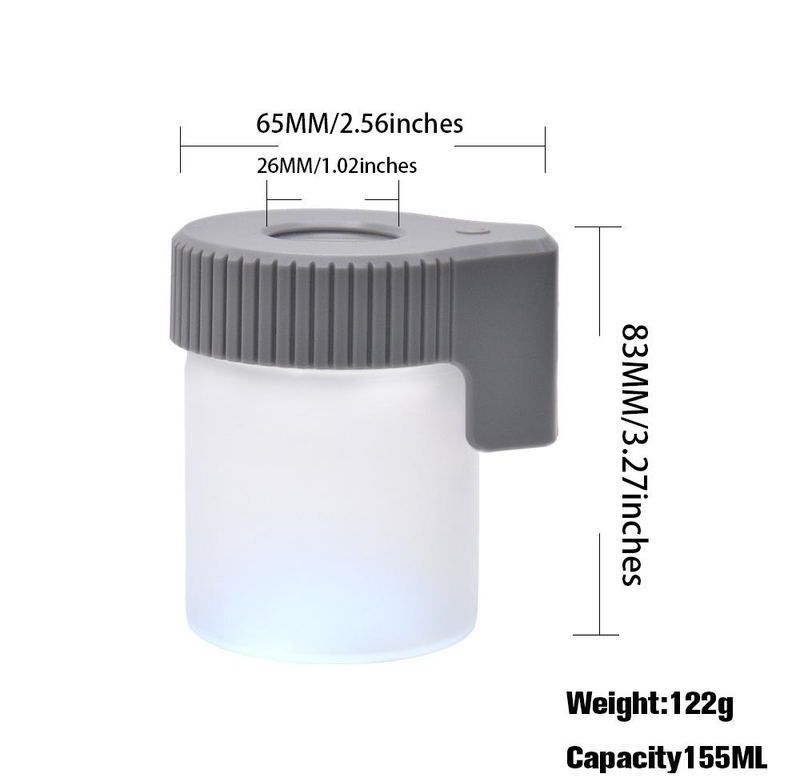 Stash Jar Hermético con Lupa y Luz LED Smokerolla