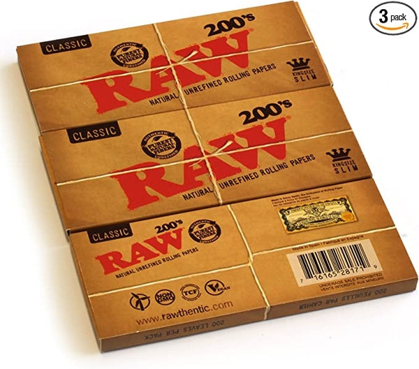 CLASSIC 200s Unrefined Rolling Papers