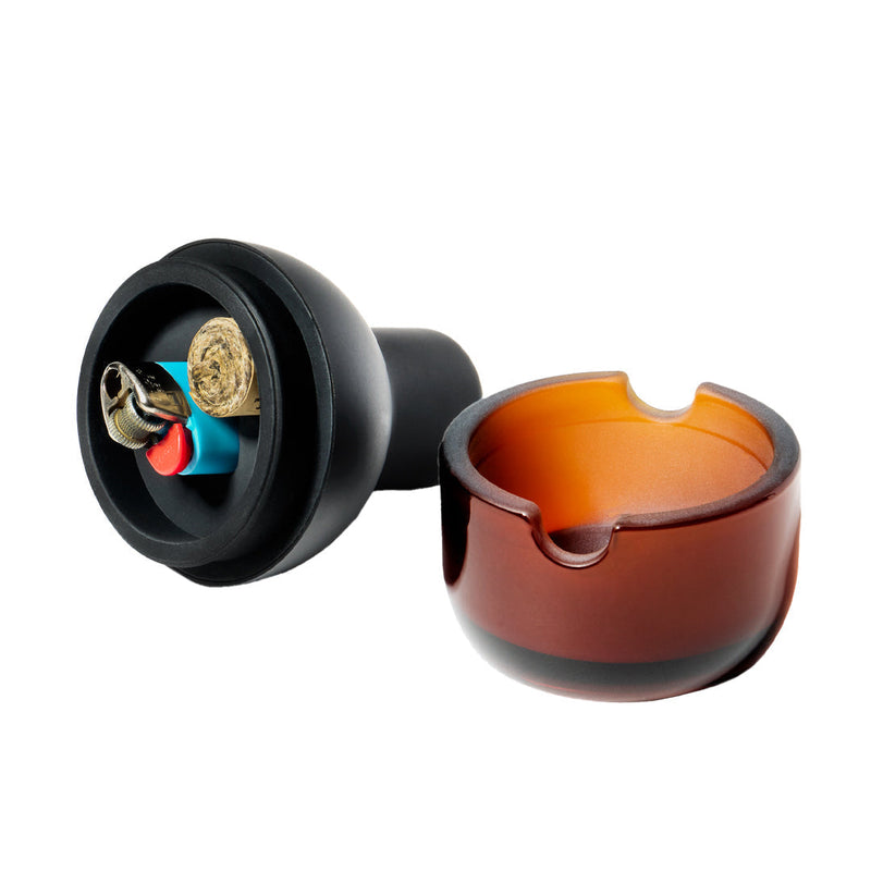 Cenicero Beacon de Vidrio con Soporte para Encendedor
