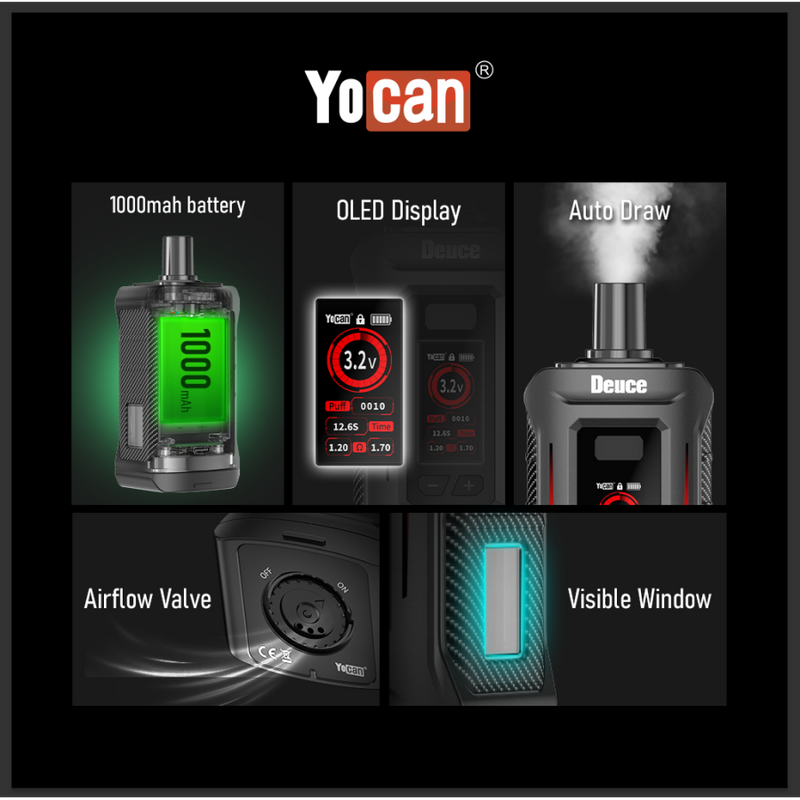 Vape Recargable Yocan Deuce Doble Cartucho 510