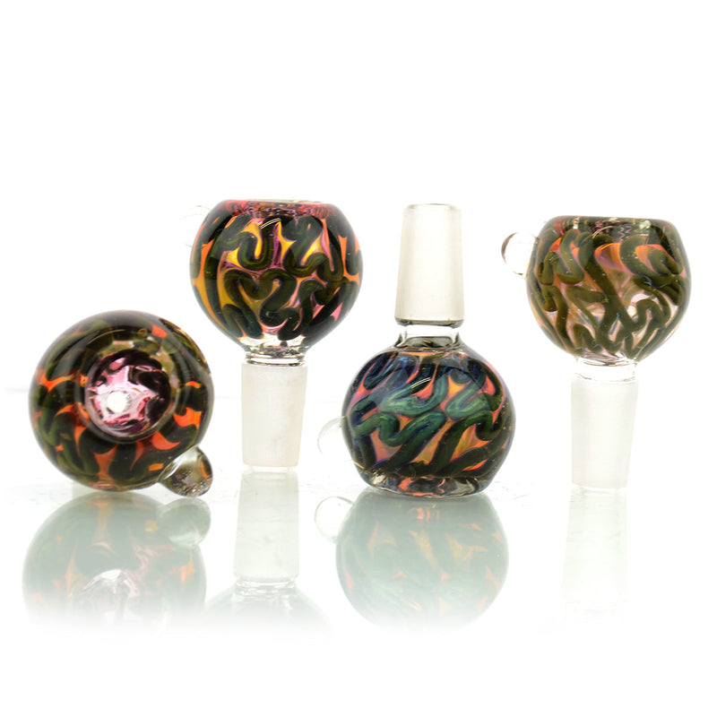 Bowl Slide de Vidrio 14mm Macho Gold Fume Line Art