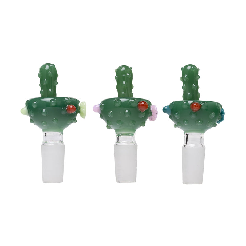 Bowls de Vidrio Diamond Cut 14mm Macho (Set x3)
