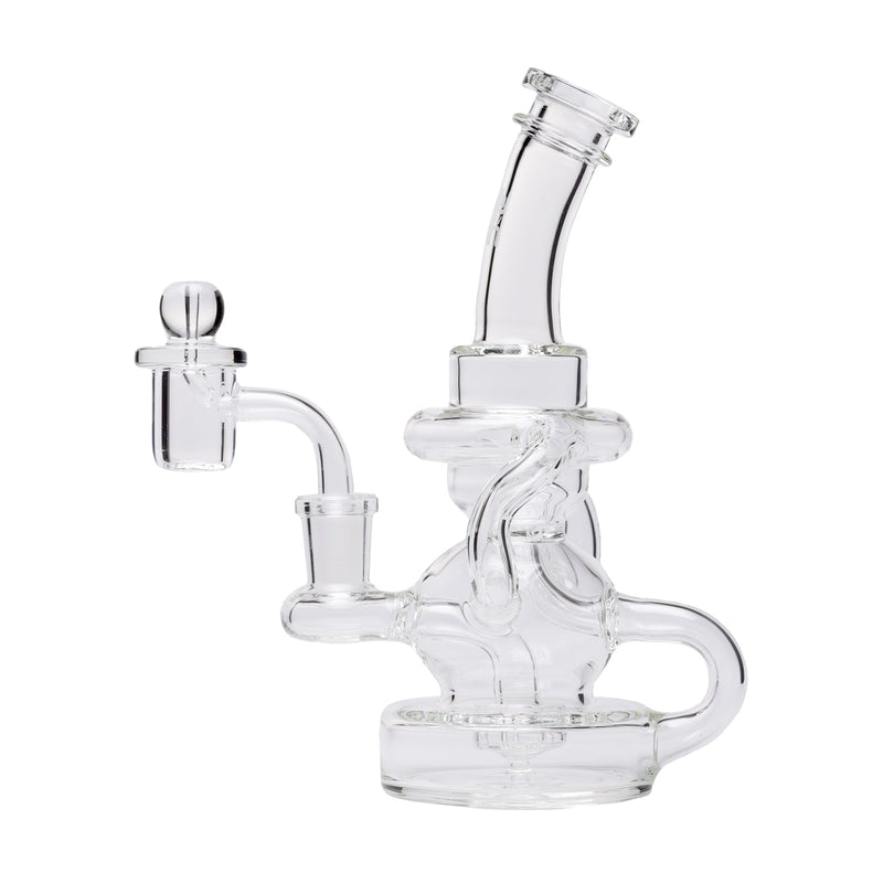 Dab Rig Recycler Stubby Klein de 7.5" en Vidrio