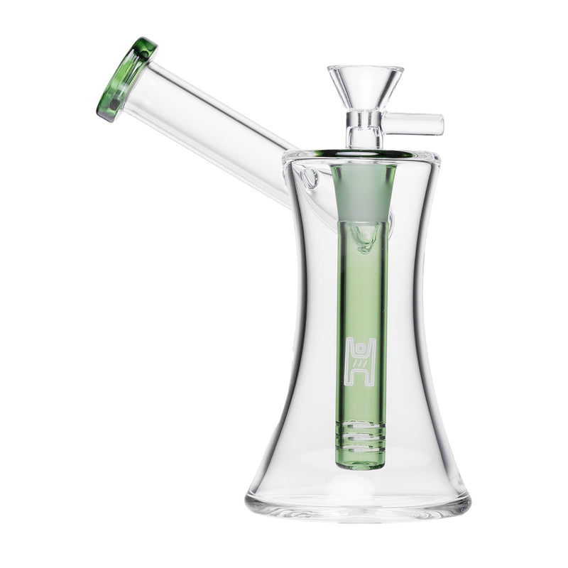 Bubbler Human Grade Hourglass Sidecar 6" con Downstem
