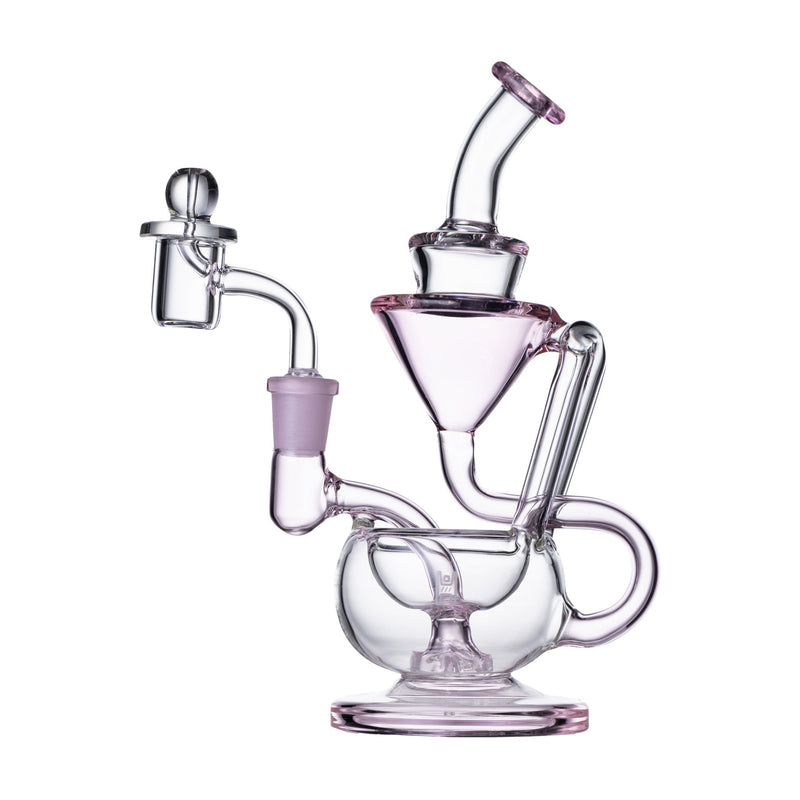 Dab Rig Recycler Compacto de 8" en Vidrio con Banger