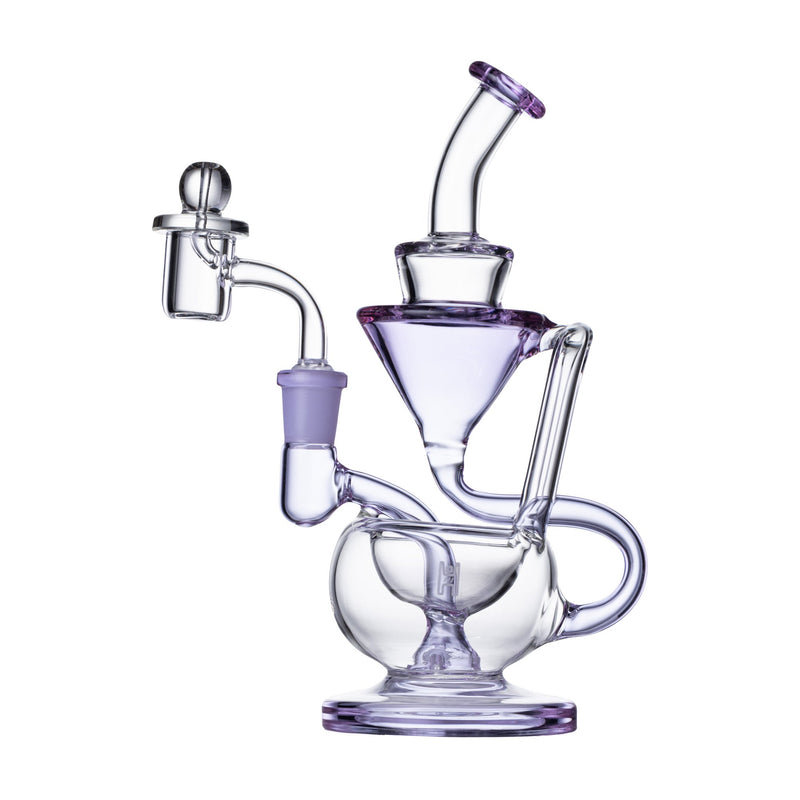 Dab Rig Recycler Compacto de 8" en Vidrio con Banger