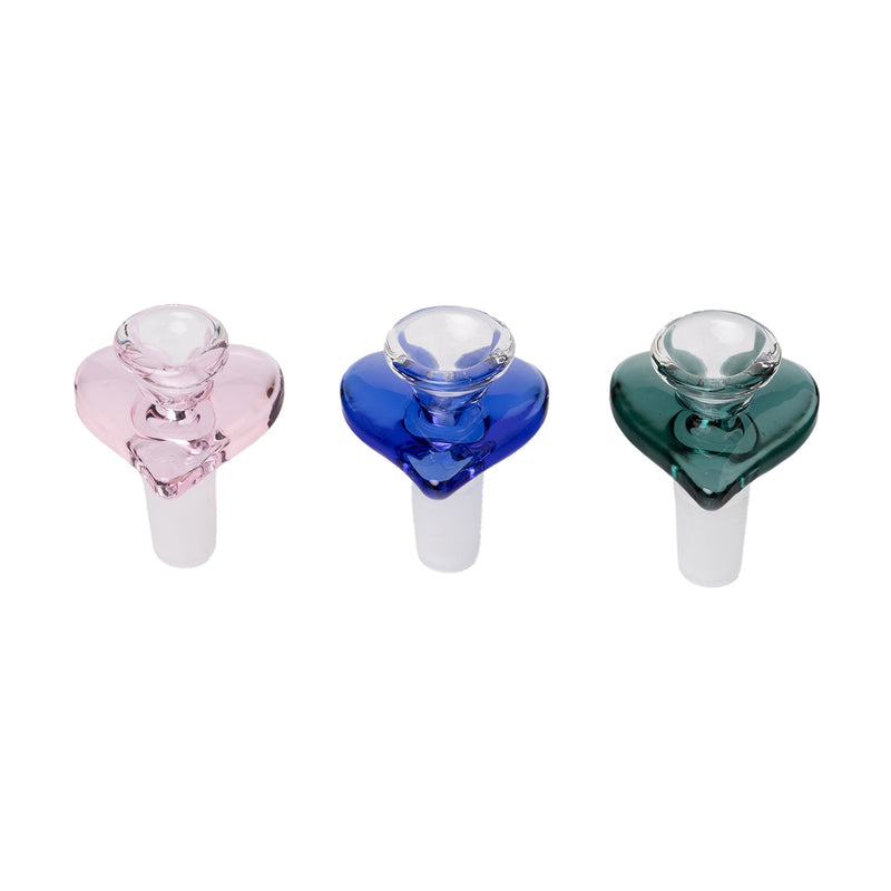 Bowls de Vidrio Diamond Cut 14mm Macho (Set x3)