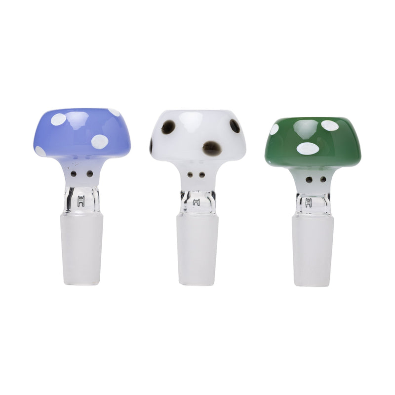 Bowls de Vidrio Diamond Cut 14mm Macho (Set x3)