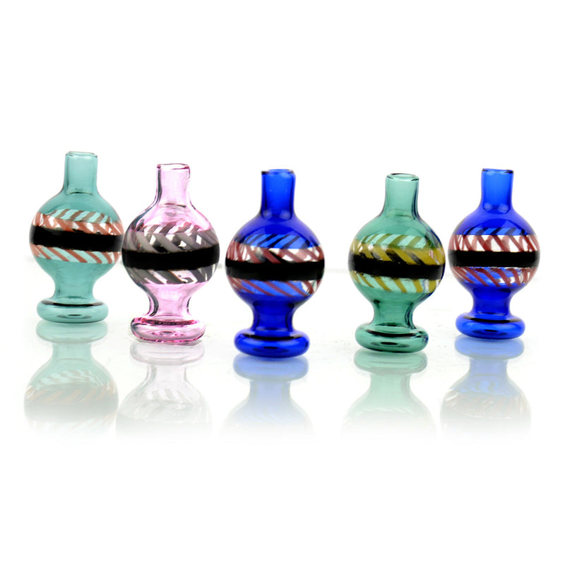 Carb Cap Artisan de Vidrio Torcido Multicolor
