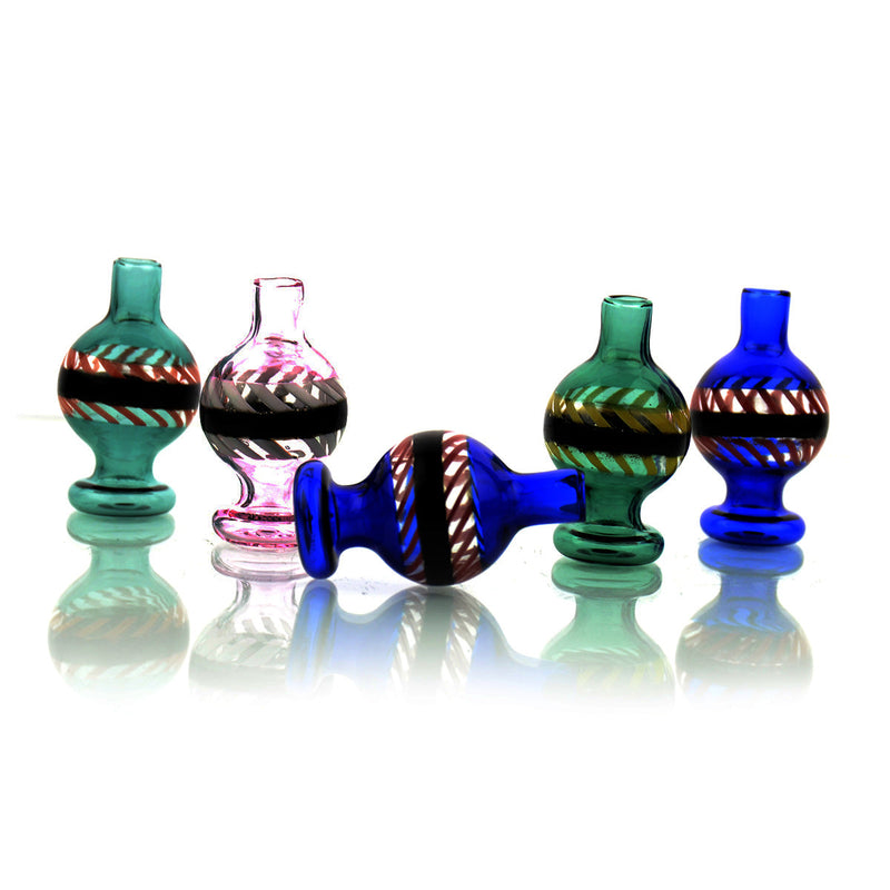 Carb Cap Artisan de Vidrio Torcido Multicolor