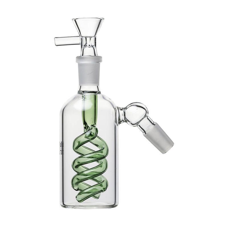Ash Catcher Spiral Perc con Flower Bowl 14mm Human Grade