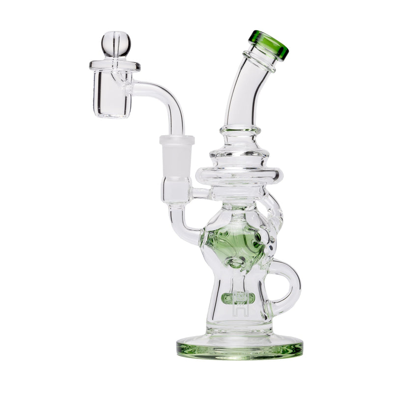 Dab Rig Recycler Swiss de 7" con Banger de Cuarzo