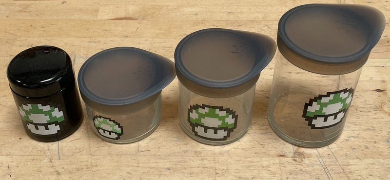 Stash Jars Vidrio 420 Science Mushroom Head - Pack 48