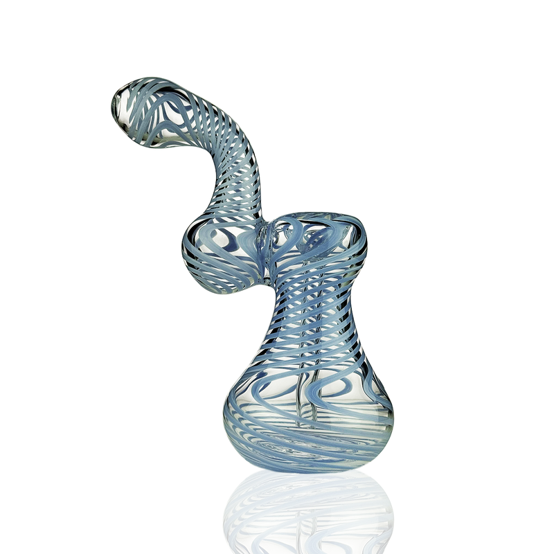 Bubbler Slime Line 7" en Vidrio con Acentos de Color