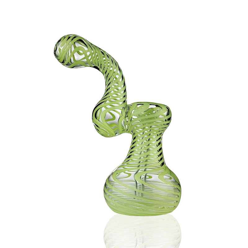 Bubbler Slime Line 7" en Vidrio con Acentos de Color