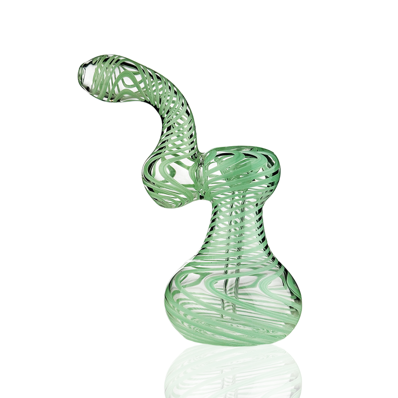 Bubbler Slime Line 7" en Vidrio con Acentos de Color