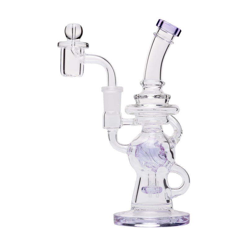 Dab Rig Recycler Swiss de 7" con Banger de Cuarzo