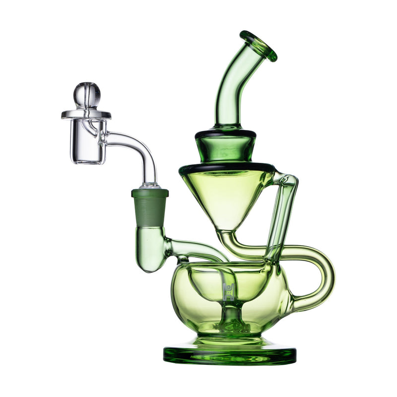 Dab Rig Recycler Compacto de 8" en Vidrio con Banger