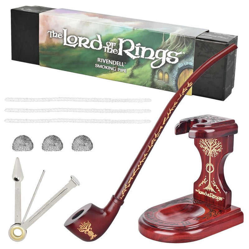 Pipa Gandalf Rivendell Churchwarden con Base Middle-Earth