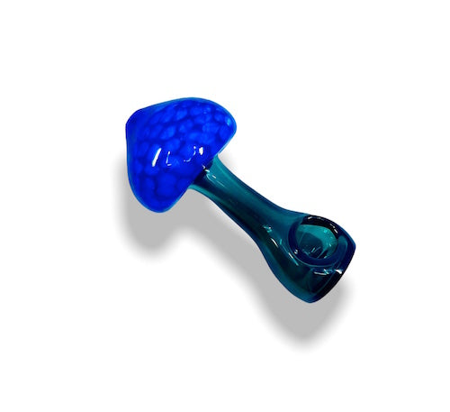 Pipa Novedosa Compacta con Hongo en Vidrio 4"