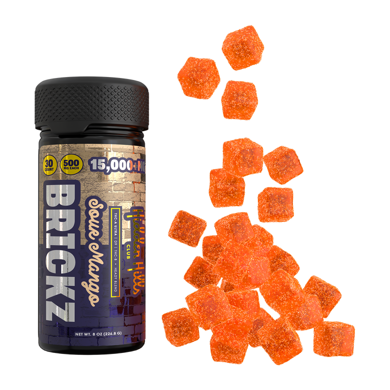 Brickz Sour Mango | Heady Blend | 15000mg Edibles