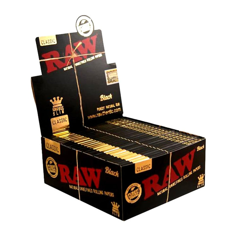 RAW Classic Black King Size Slim — Papel (32 hojas × 50 paq/display) 2
