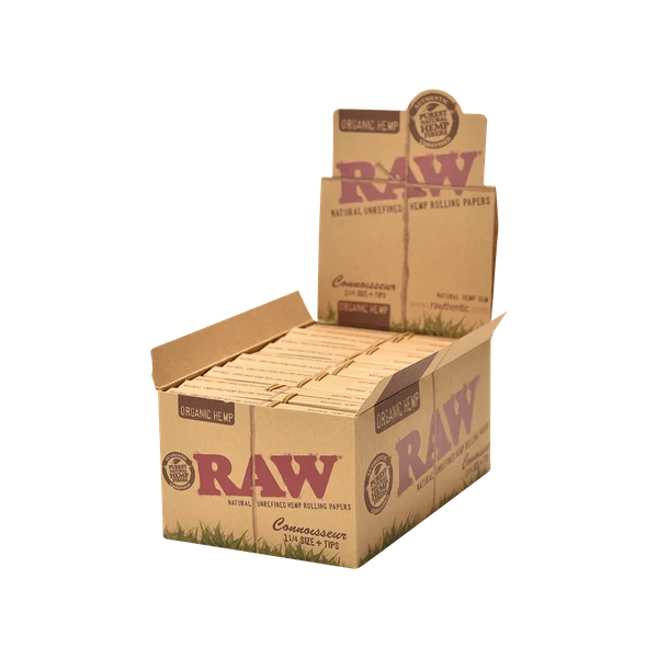 RAW Organic Connoisseur 1 1/4" c/ Tips (24 paq/display)
