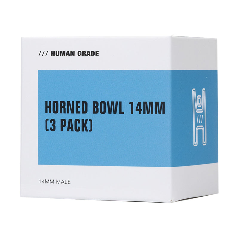 Bowls de Vidrio con Cuerno 14mm Macho (Set x3)