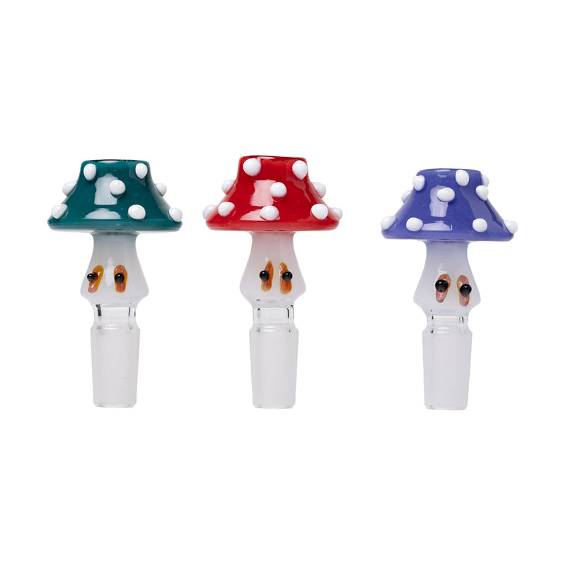 Bowls de Vidrio Diamond Cut 14mm Macho (Set x3)