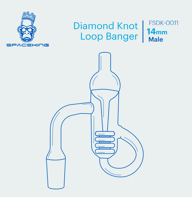 Kit Banger Space King Diamond Knot Loop + Carb Cap Gris