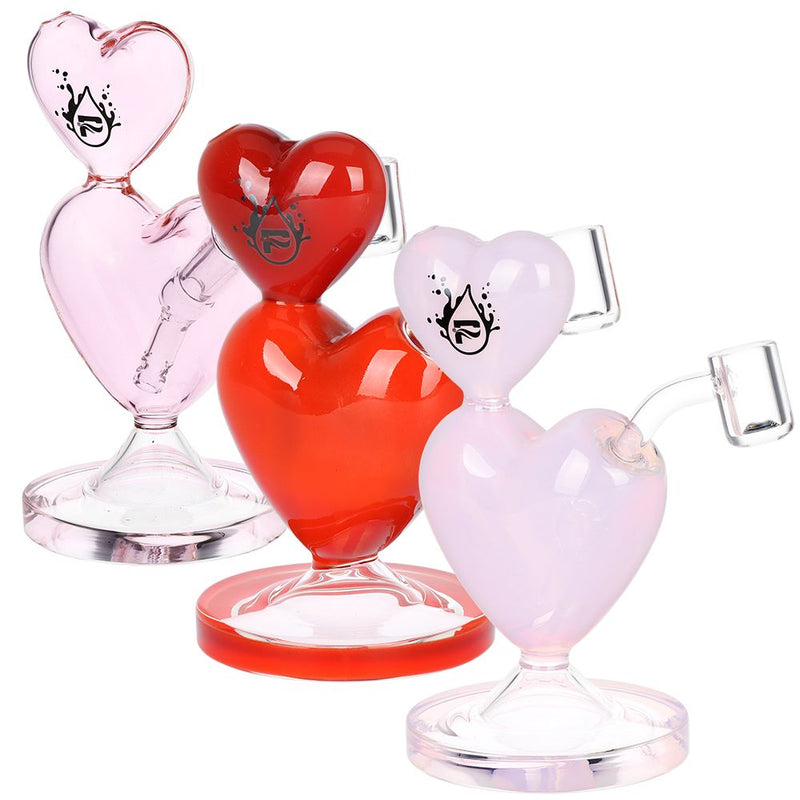 Pulsar Charming Dual Heart Dab Rig en Vidrio