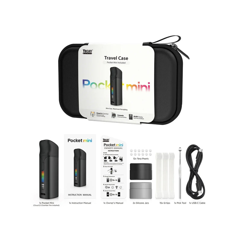 Vaporizador de Cera Yocan Black Pocket Mini Kit de Viaje