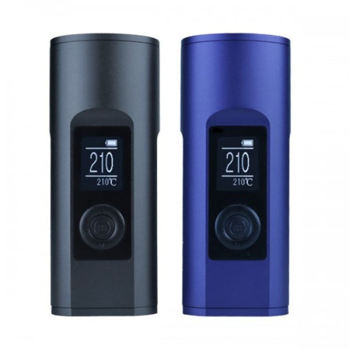 Arizer Solo II vape devices in gray and blue with digital displays; best portable vaporizers
