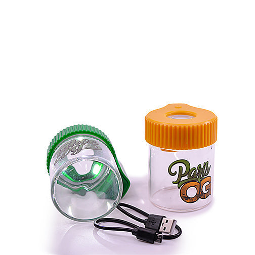 Stash Jar Hermético con Lupa y Luz LED Smokerolla