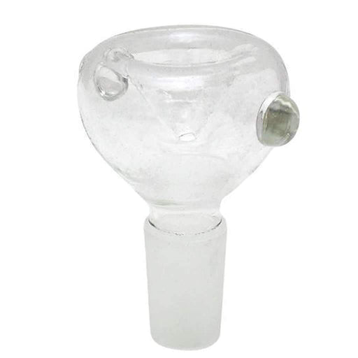 Basic Color Male Glass Bowl For 10mm, 14mm, 18mm Female Pipes With Dots Attachment