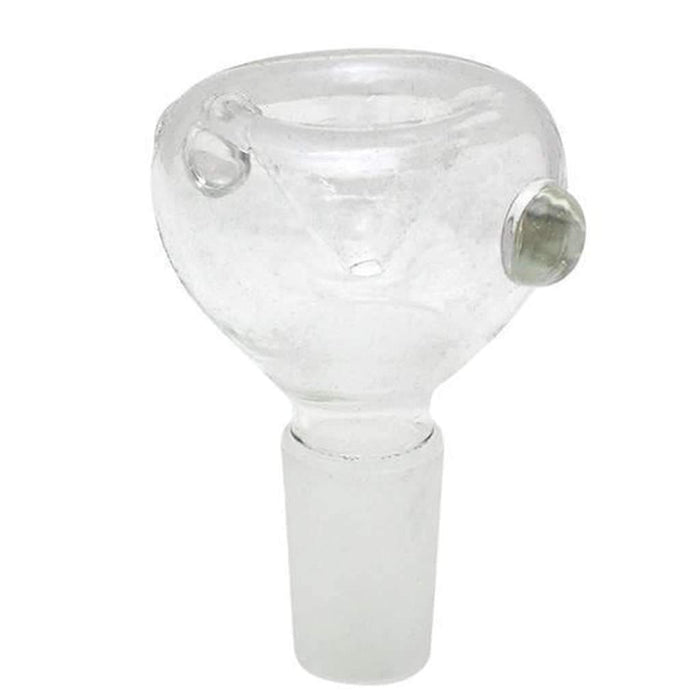 Basic Color Male Glass Bowl For 10mm, 14mm, 18mm Female Pipes With Dots Attachment