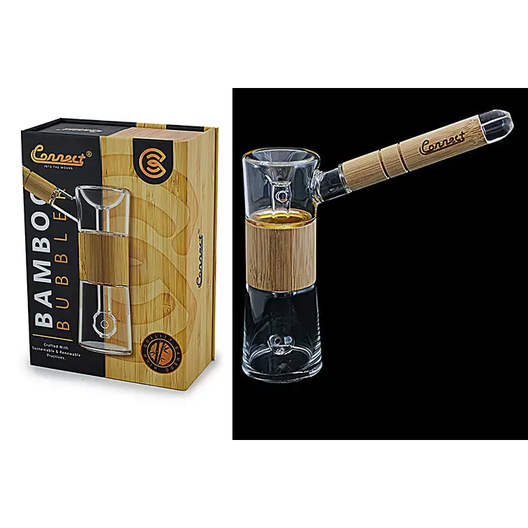 Bubbler Connect en Madera Natural y Vidrio Soplado