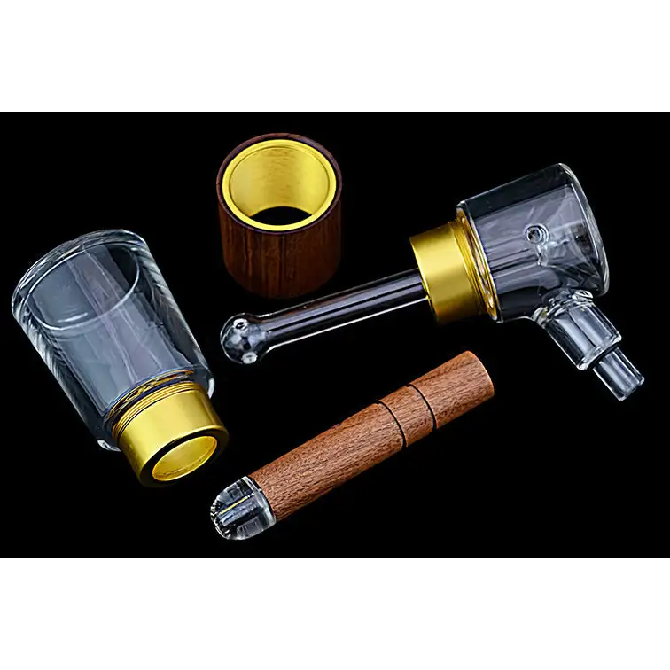 Bubbler Connect en Madera Natural y Vidrio Soplado