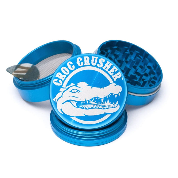 Blue Croc Crusher Herb Grinder With Diamond Teeth And Teflon Glide Ring