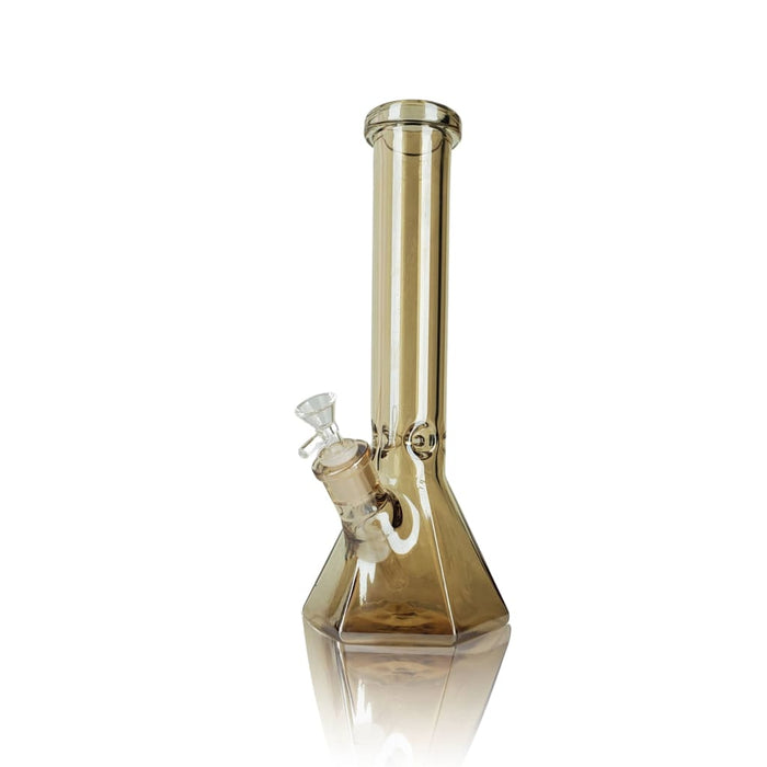 Sophisticated Diamond Base Beaker Water Pipe with hexagonal design and long neck