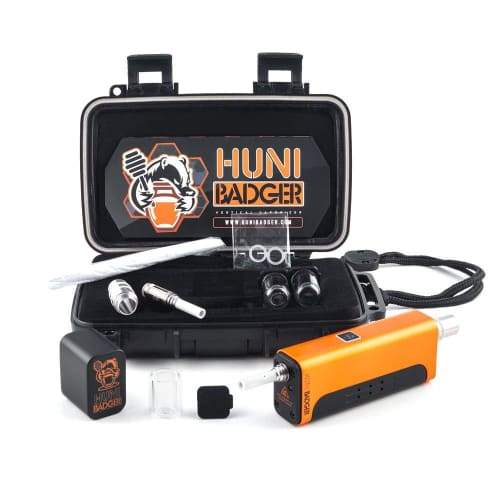 Portable Huni-badger Nectar Collector Kit With Magnetic Cap In Black Carrying Case