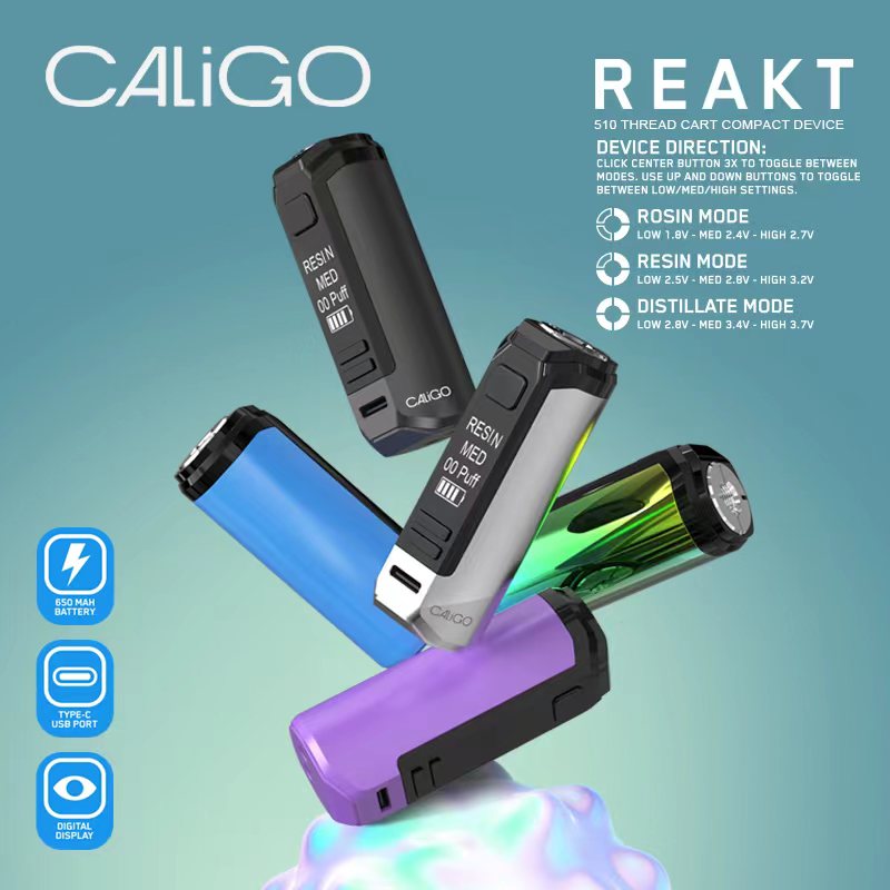 Vape Recargable Caligo REAKT Batería 510 de Precisión