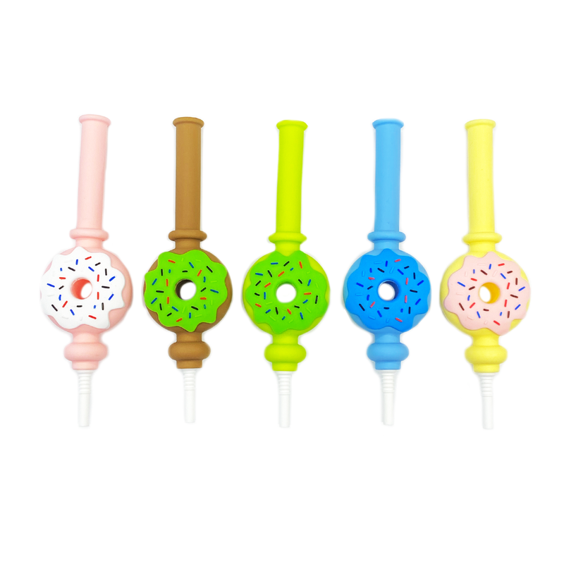 Nectar Collector de Silicona Donut 7" con Tip de Cerámica