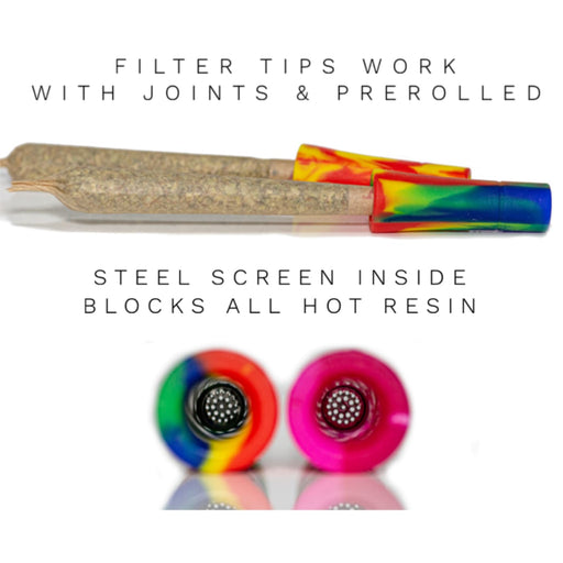 Marijuana joint with filter tips and roach clip on Small Filter Weed Pipe Adapter