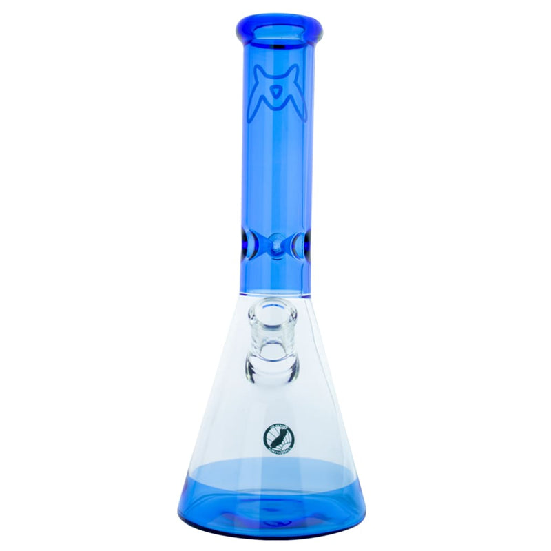 Blue Mav Glass B44 12’ water pipe with beaker base, 44mm mouth piece, and straight tube