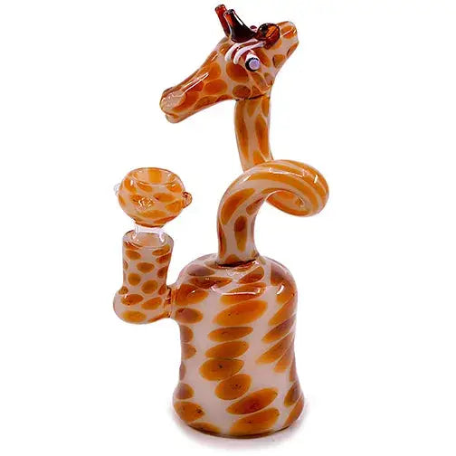 Bubbler Mr. Giraffe 6" en Vidrio Hecho a Mano
