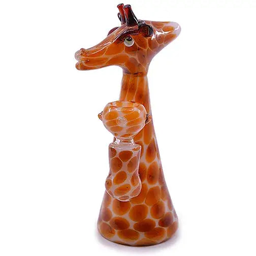 Bubbler LEAF Mrs. Giraffe 6" en Vidrio, Diseño Jirafa