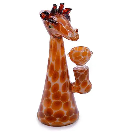 Bubbler LEAF Mrs. Giraffe 6" en Vidrio, Diseño Jirafa