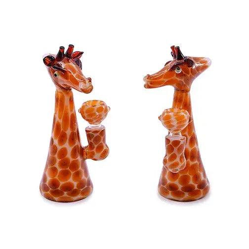 Bubbler LEAF Mrs. Giraffe 6" en Vidrio, Diseño Jirafa